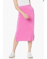 Bright Pink   Women's Pull-On Knit Midi Skirt